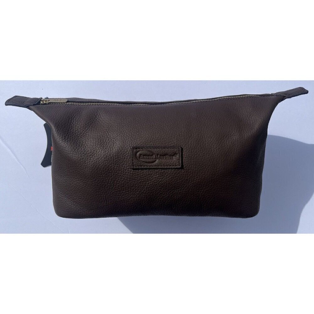 AmeriLeather Travel Toiletry Bag Shaving Kit overnight‎
